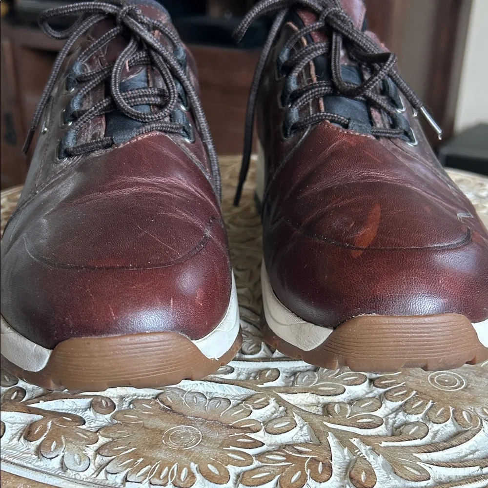 Johnston & Murphy Dark Brown Leather Shoes Size 12M Waterproof Sheepskin